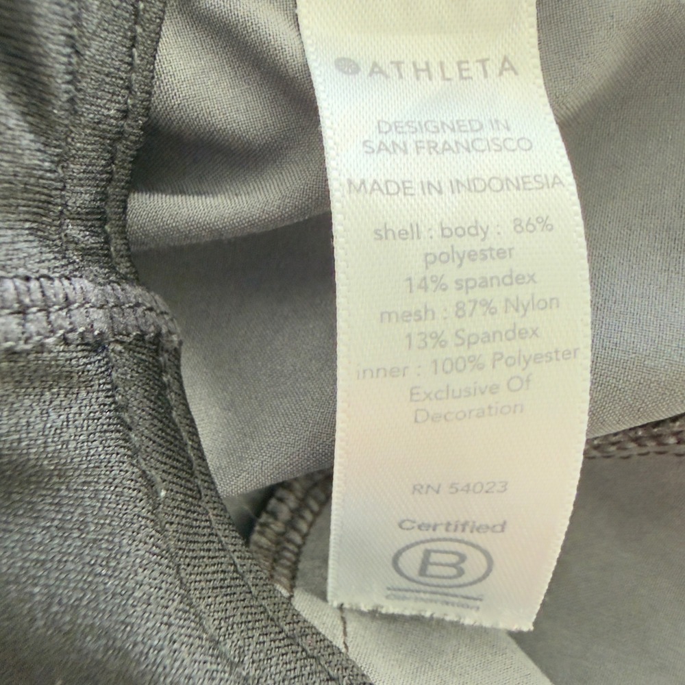 Athleta XS Women Camo Print Mesh Racer‎ Run Shorts 4" Black Gray - Picture 7 of 7